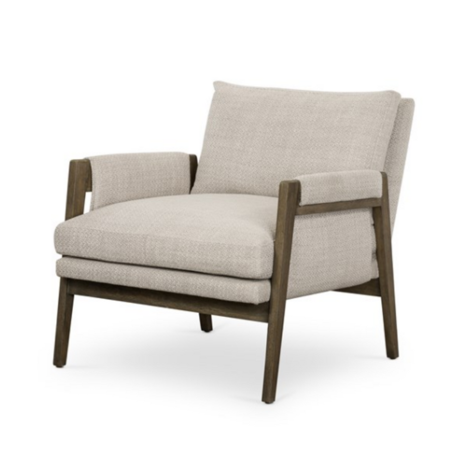 Accent Chair - Tyson Wheat w/ Walnut