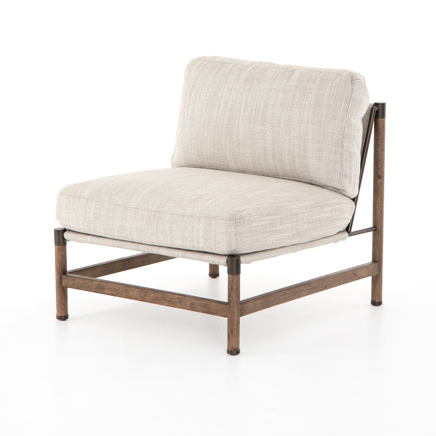 Accent Chair -  Memphis Taupe w/ Walnut