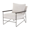 Accent Chair - Della Light Grey with Bronze Frame