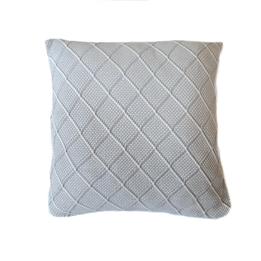 18x18 Grey Patterned Knit