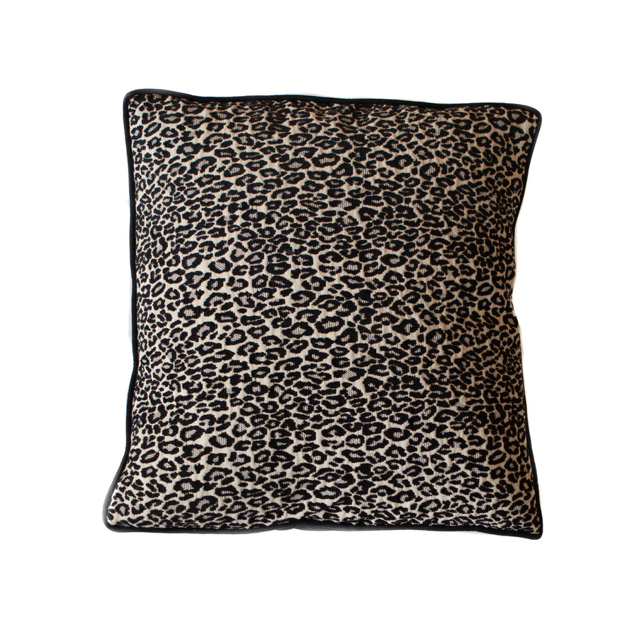 18x18 Black Leopard Print