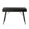 Desk - Lux Black Wood w/ Brass Leg - 47''