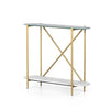 Console - Gianna Grey Marble Two Tier w/ Gold - 40"