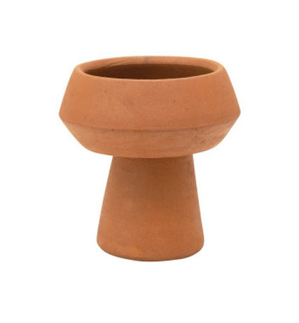 Terracotta Chunky Round Vase w/ Base