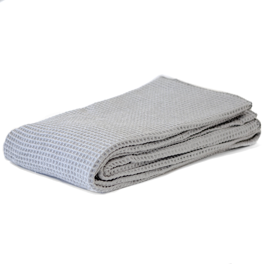 Coverlet Grey Waffle Pattern