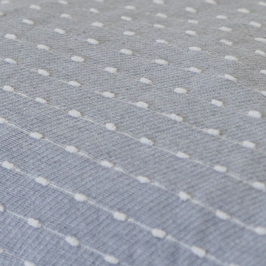 Coverlet King Blue Grey W/ White Stripe