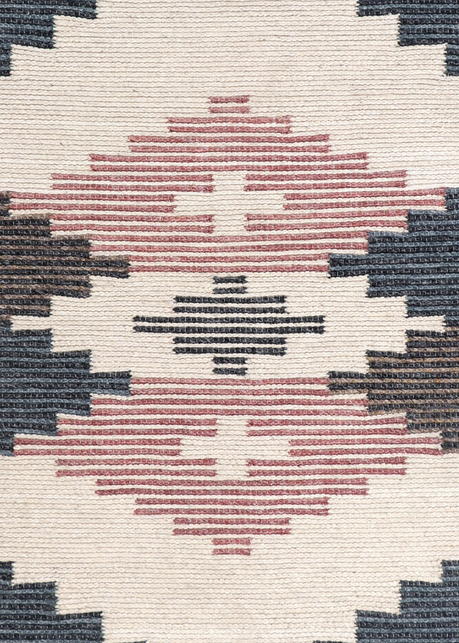 Geometric Rug in Pink and Blue
