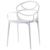 Outdoor Chair - White Open-Back