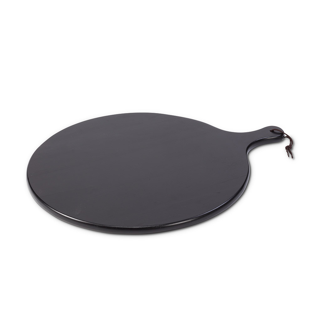 Round Wood Black Paddle
