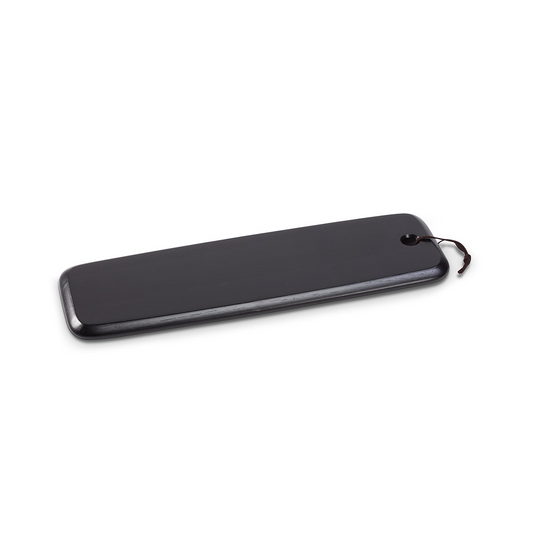 Curved Rectangle Black Wood 18"