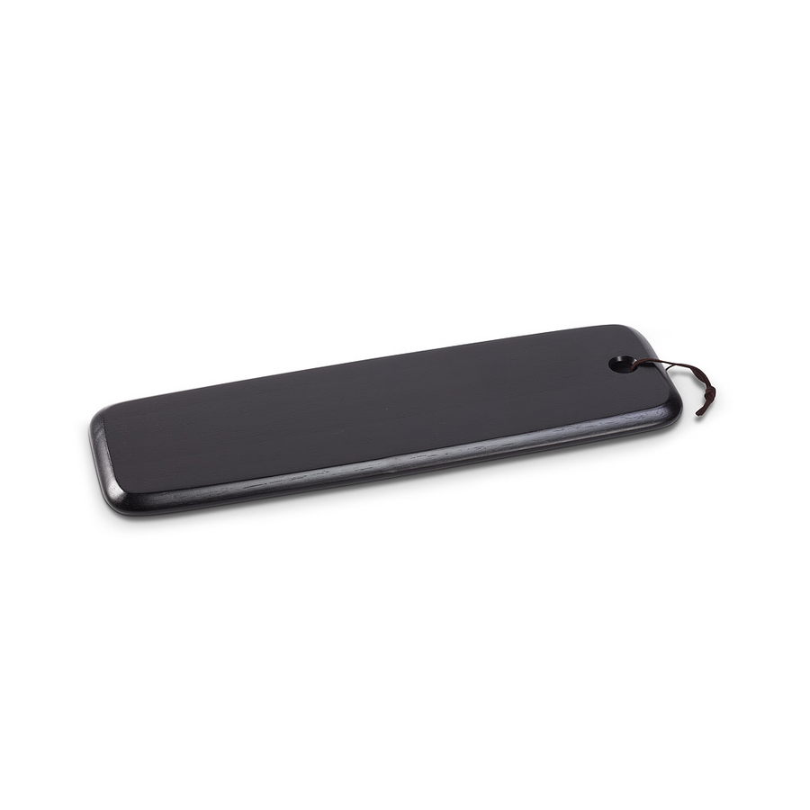 Curved Rectangle Black Wood 18"