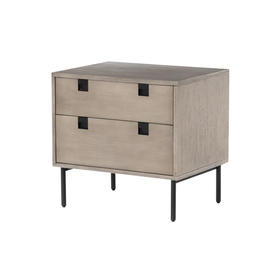 Nightstand -  Carly Grey Wash 2-Drawer
