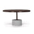 Coffee Table - Yooli Round Black Steel w/ Cement Base