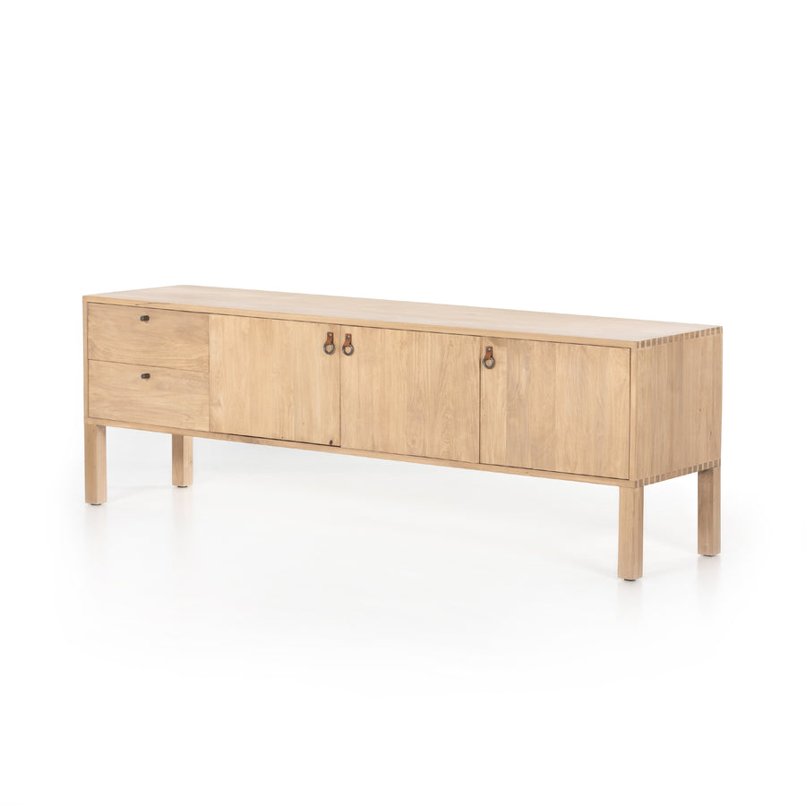 Credenza - Isador Poplar Dry Wash w/ Iron Handles 80x19