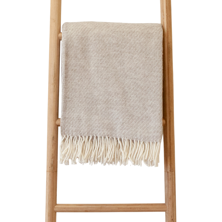 Classic Wool Beige w/ Fringe