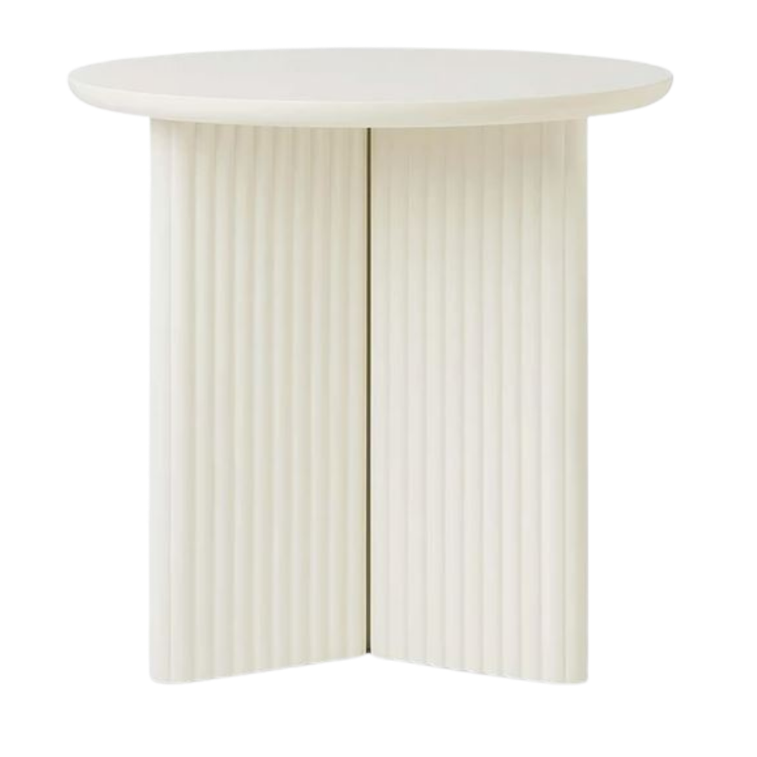 End Table - Odeon White Pearl Round 17"