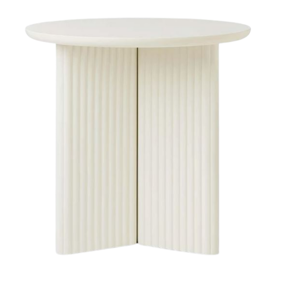 End Table - Odeon White Pearl Round 17"