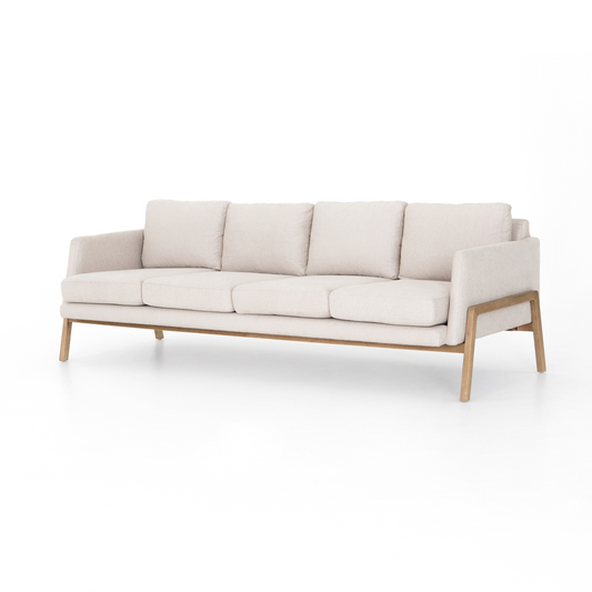 Sofa - Diana Cream w/ Wooden Legs 92.5"