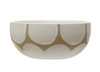 Stoneware Beige w/ White Scallop Design