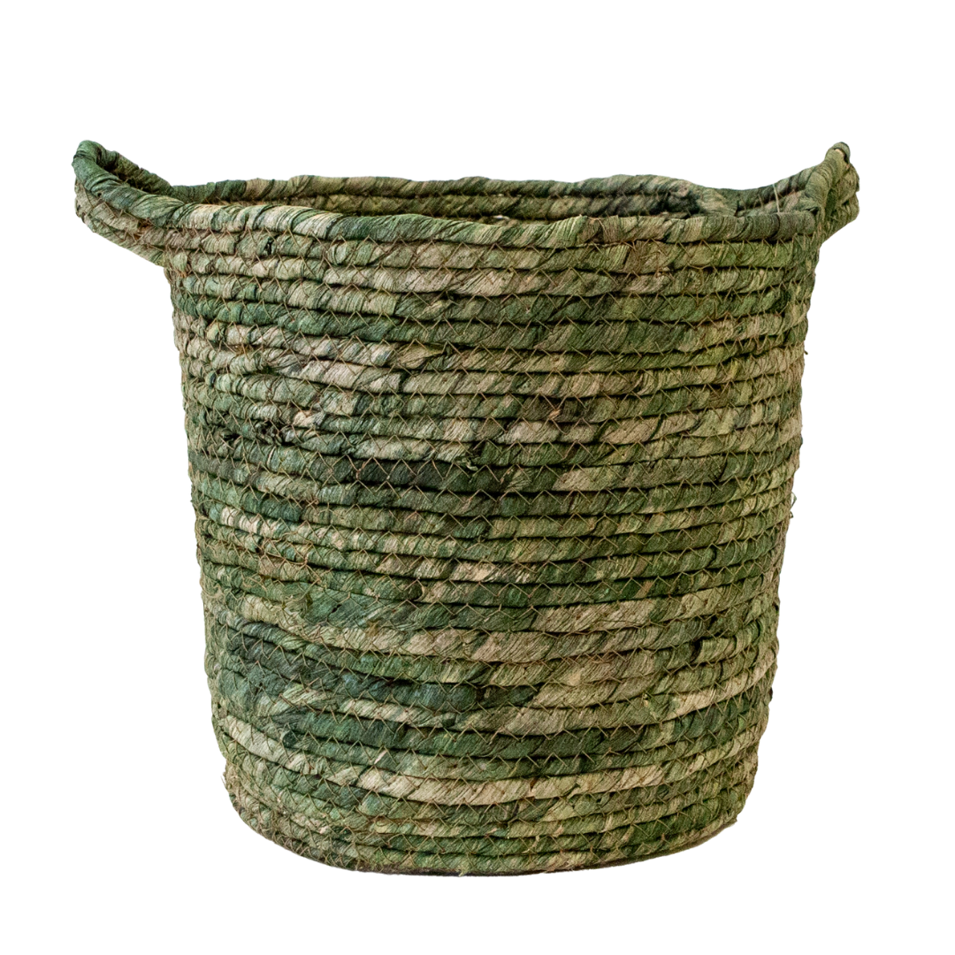 Wicker Round Green Weave