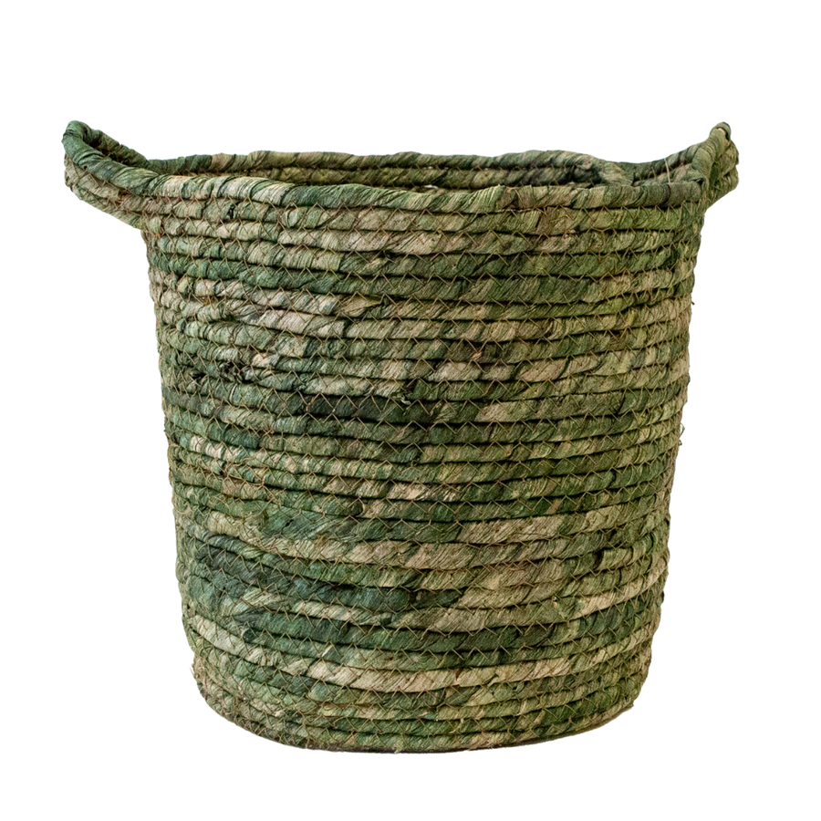 Wicker Round Green Weave