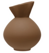 Brown Stoneware Latex Glaze Slanted SMALL