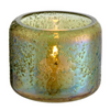 Candle Holder - Hubbard Tealight Green Glaze Glass