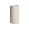 Cream Matte Ribbed Cylinder Small