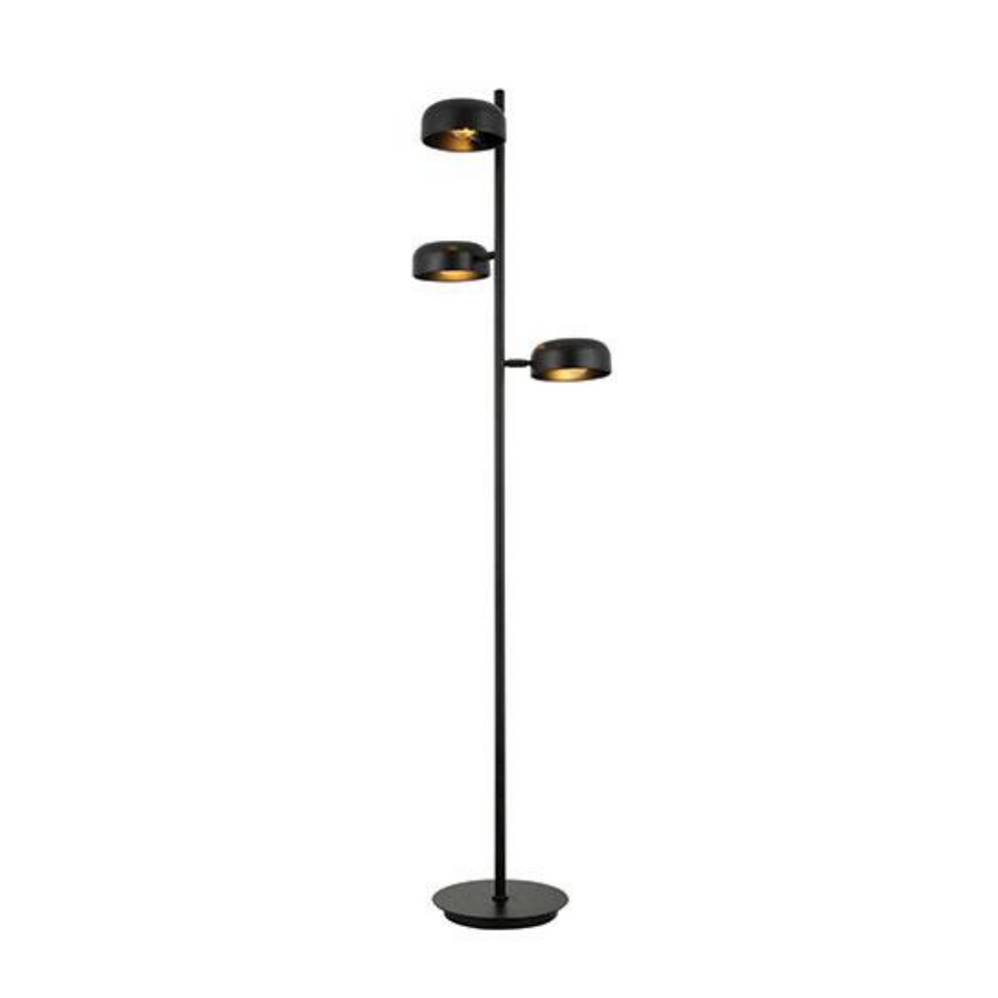 Floor Lamp - Task Matte Black Three Shade