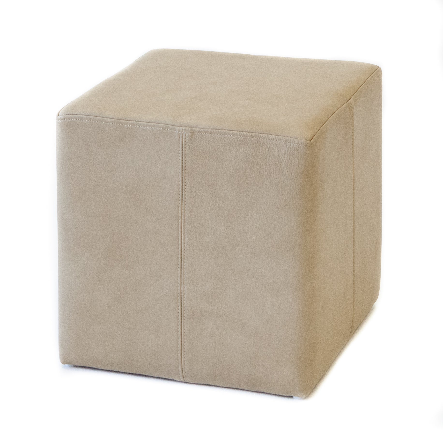 Pouf - Cube Camel Leather