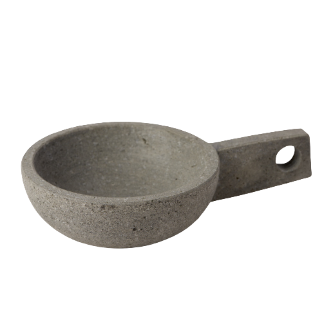 Grey Round Lava Stone Handle