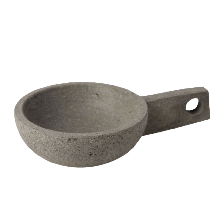 Grey Round Lava Stone Handle