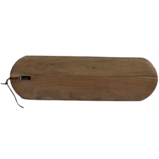 Acacia Wood Oval w/ Leather Strap 31"