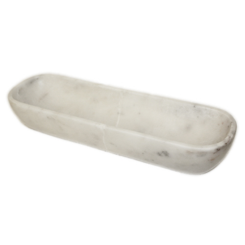 White Marble Oval Organic