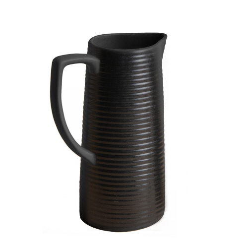 Black Ribbed Ceramic