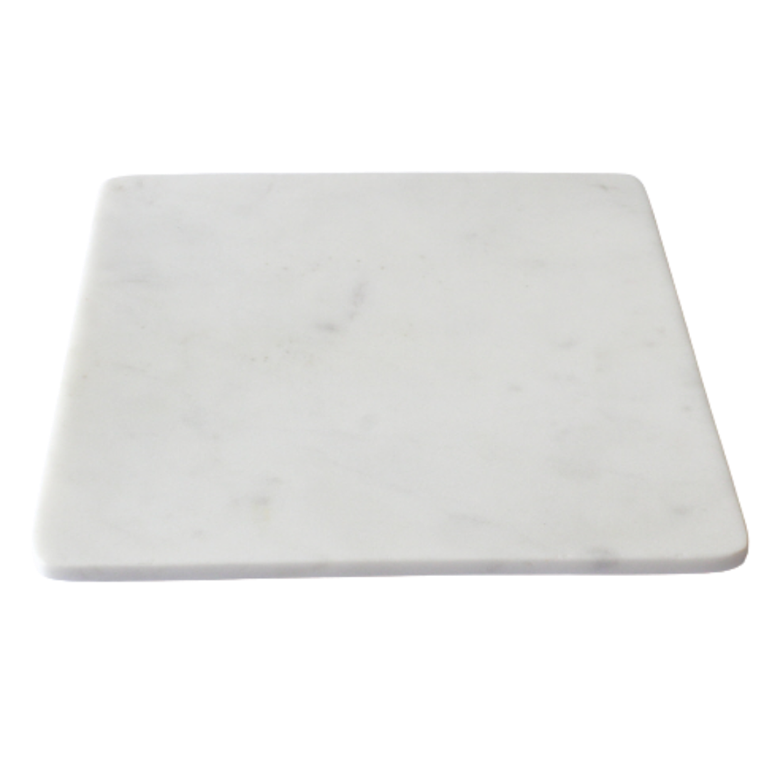 White Square Marble 10"