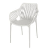 Outdoor Chair - White Plastic Geometric