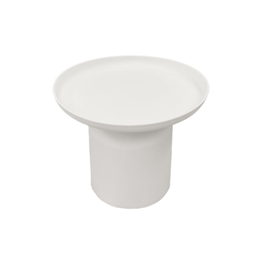 Outdoor Side Table - Klay White Plastic