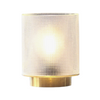 Table Lamp - Gold & Clear Glass Battery Operated Cordless 4''x6''