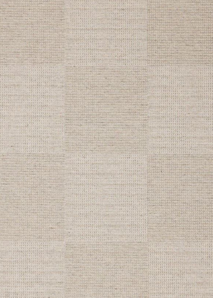 Flatweave Wool Rug with Neutral Squares