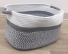 Basket - White & Grey Woven Large