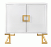 End Table - White & Gold