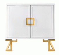 End Table - White & Gold