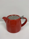 Tea Pot - Red w/ Metal Lid