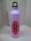 Water Bottle - Damask Letter R Pink Purple