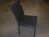 Outdoor Chair - Black Wicker Armless
