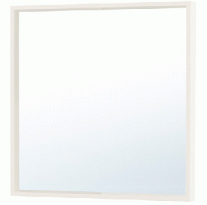 Mirror - Square White Frame 25"