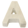 Letter A Helvetica White Marble