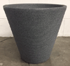 Pot - Large Grey Ribbed