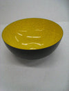 Bowl - Large Yellow & Matte Black Lacquered Bowl